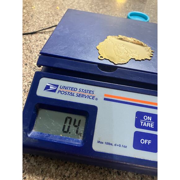 Vintage Brass Etched Ornament Santa Claus Face Gloria Duchin 1992 Made in USA - Picture 9 of 10